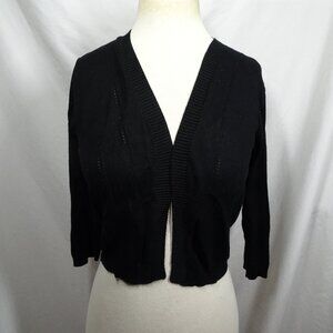 Tenney Rose Design NY Women Open Front Cropped Cardigan Sweater Size M